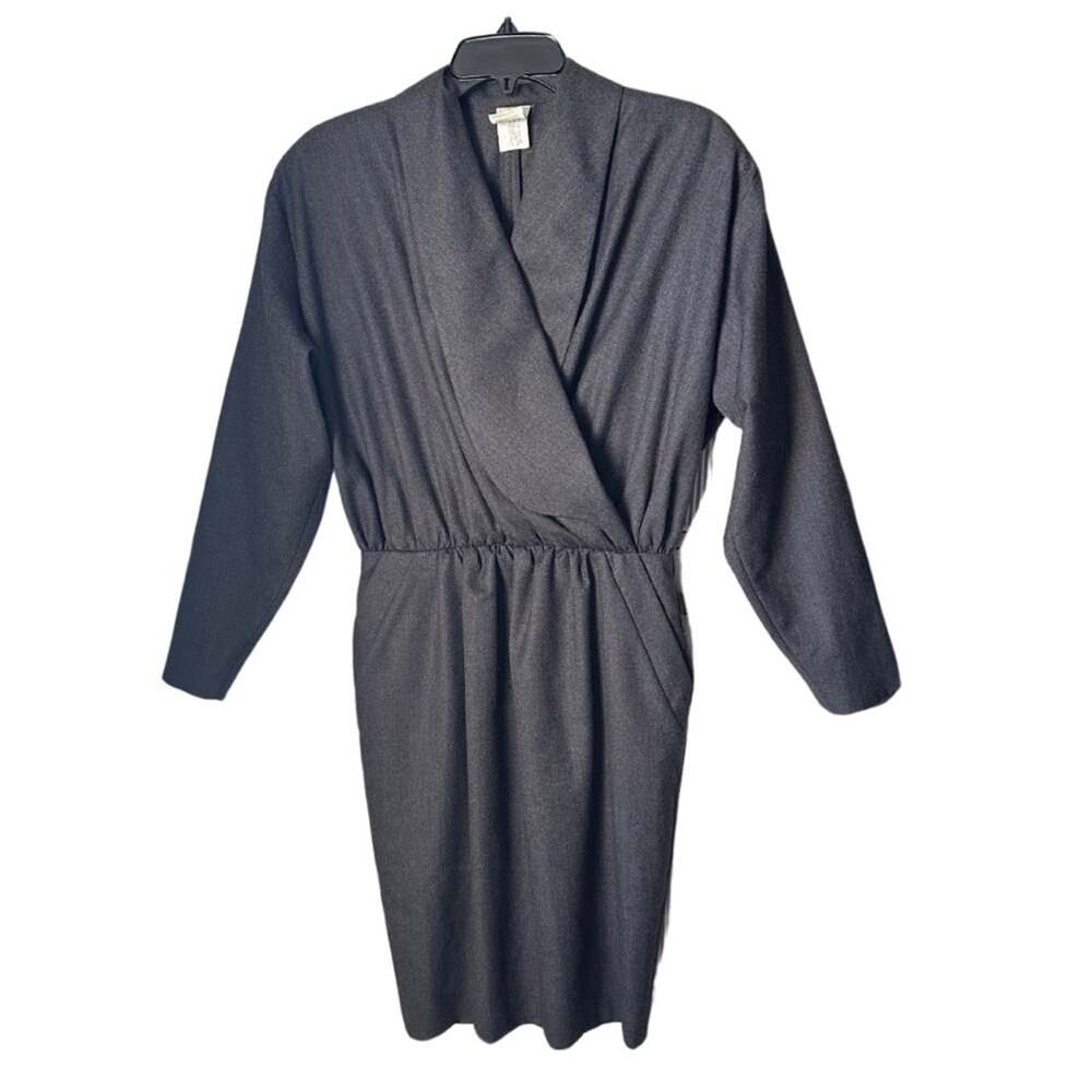 Studio 0001 100% Lambswool Made in Italy Charcoal Grey Blazer Mini Dress Boss